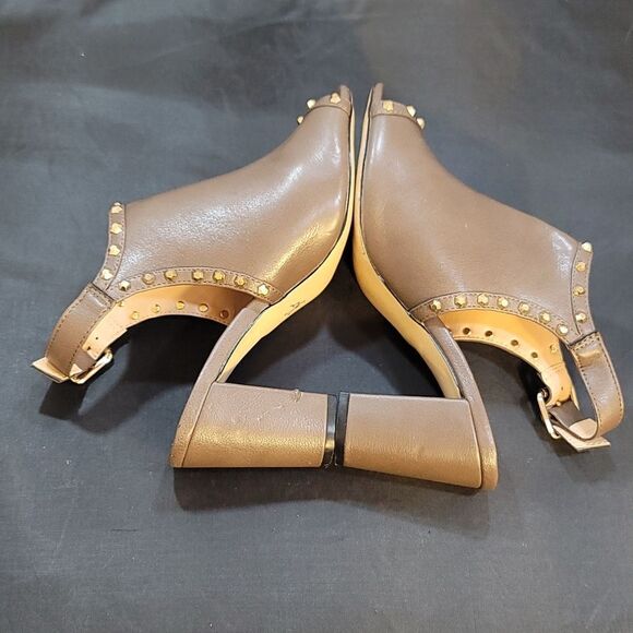 METAPHOR STUDDED SLINGBACK PEEP TOE BLOCK HEEL SANDAL - Picture 8 of 14